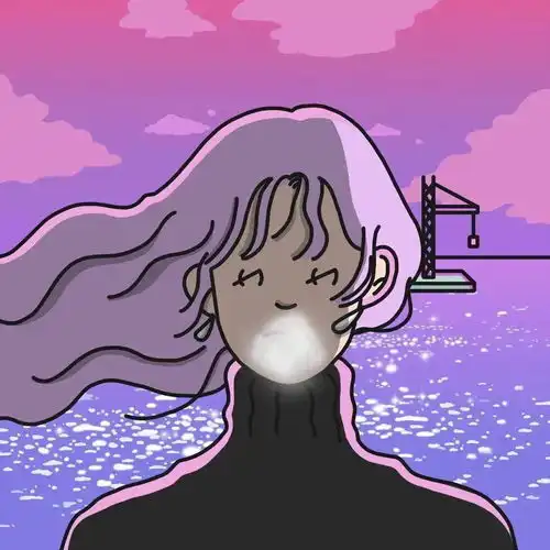 彩虹头像女仙气插画