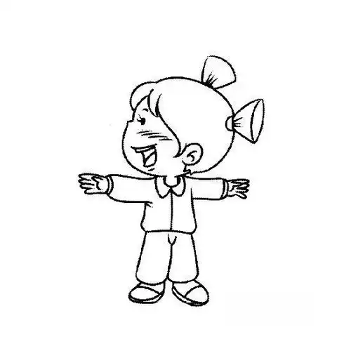 小女孩头像可爱简笔画男