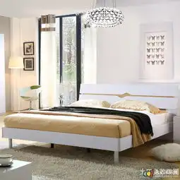 最新卧室家具板式床图片