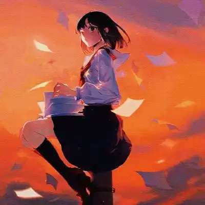 唯美漫画女孩头像陪你漂泊远方寻找幸福的远方