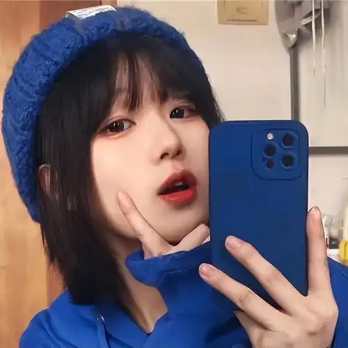 wechat蓝色系女头