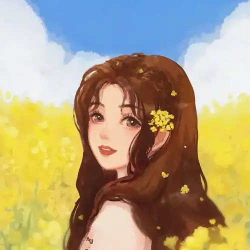 唯美插画女生头像世界需要讲道理但我最偏心你