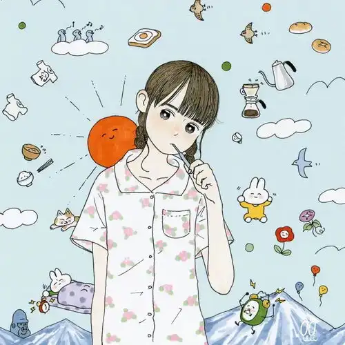 画笔下甜美女孩,可爱萌萌,甜度刚刚好,做头像合适不过