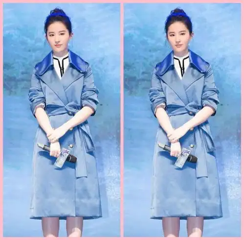 娱乐圈穿大衣装扮八位美女,戚薇垫底,刘亦菲第2,第一美的让人窒息