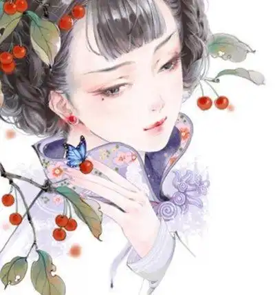 普通自然真人头像女侧脸