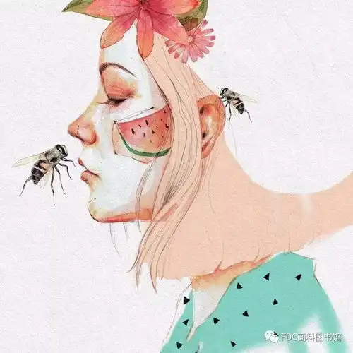 插画手作林间动物王国的鬼马精灵,细腻笔触记录自然的仙气少女