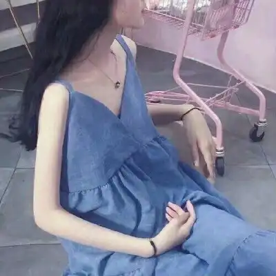 高清头像女生小清新蓝白