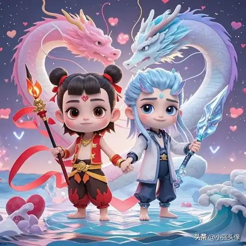 漏肩膀头像女生哪吒