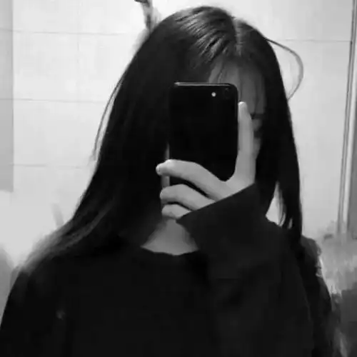 黑白真人情侣头像