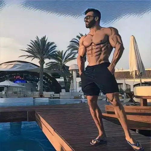 男人健身的微信头像