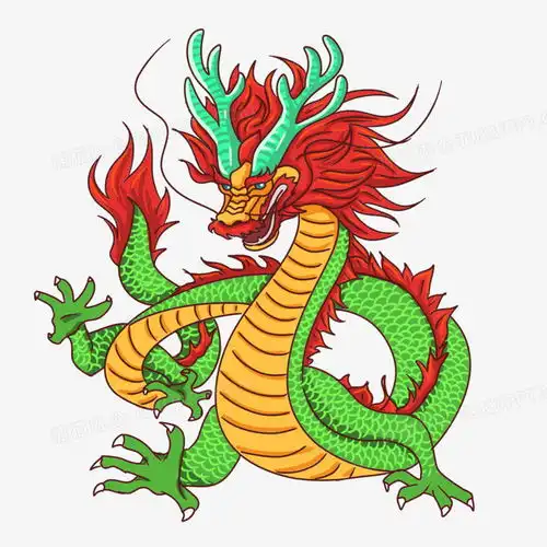 手绘卡通龙抬头神龙形象png图片素材免费下载素材png30003000像素