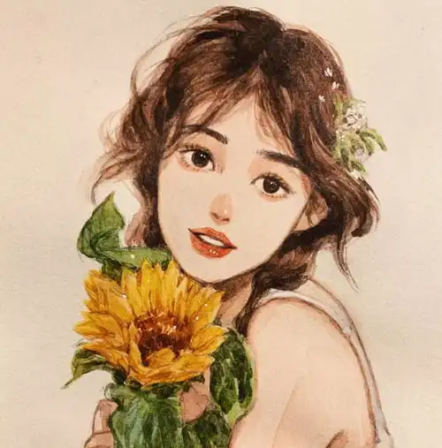 手绘风头像看到第一眼就沦陷的文案