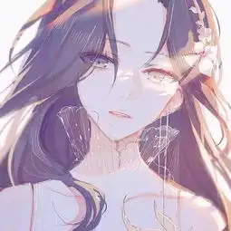 男女孩手捧花头像动漫
