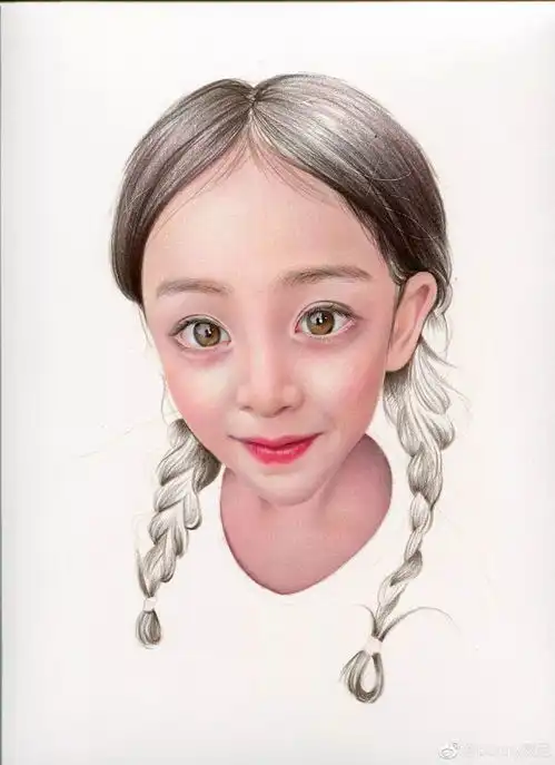 彩铅步骤临摹画个大眼睛小姑娘