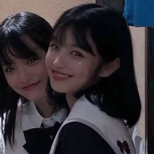 英子三人头像女生可爱闺蜜情头,卡通真人姐妹头像