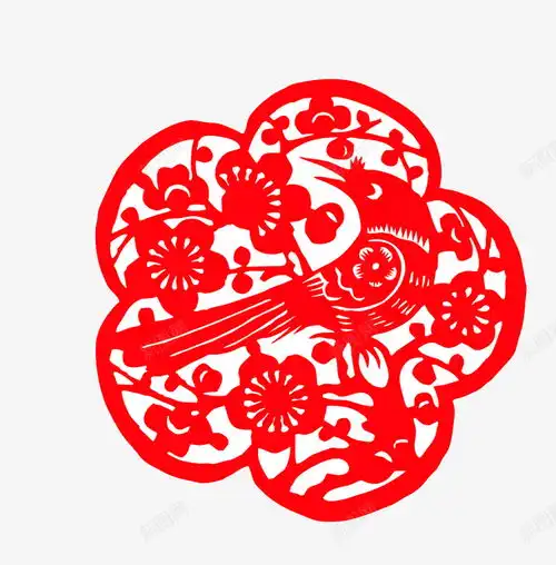 剪纸美女头像标志建筑