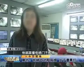 女子劝男子别抽烟遭暴打图