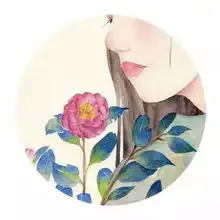 唯美插画女生头像