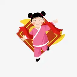 卡通手绘喜庆迎春节插画图片素材其他格式下载动漫人物大全