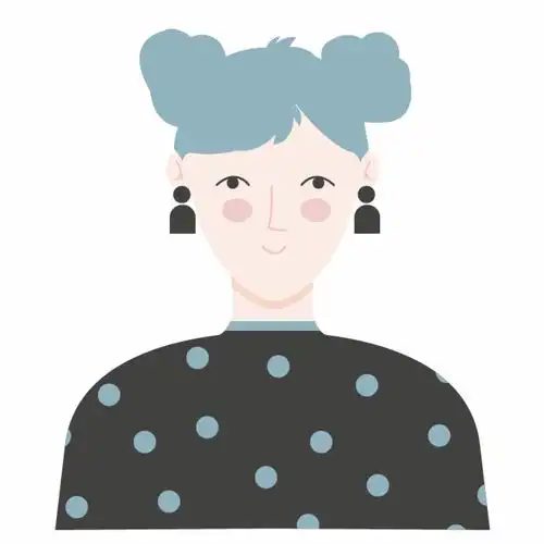 手绘女生头像卡通黑白宇