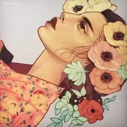 细腻优雅美女手绘肖像插画插画师kelseybeckett