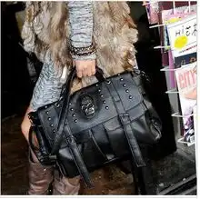 包包2013新款女包袋女复古包淘宝铆钉欧美时尚单肩手提dl059