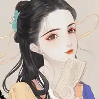 复古卡通女生头像卡通古典美女生头像
