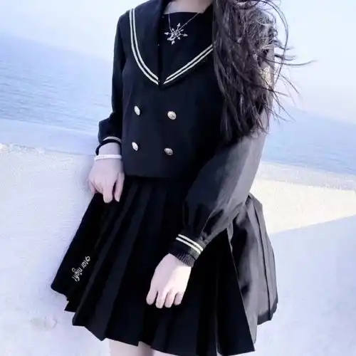 jk制服女生头像锁骨情侣头像