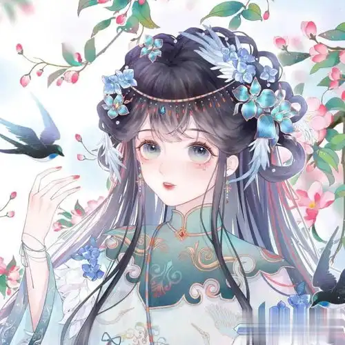 油画棒头像女生仙气水瓶