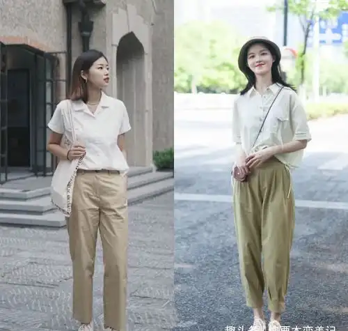 听说,这才是女人最高级的简约穿搭白衬衫卡其裤,建议照穿