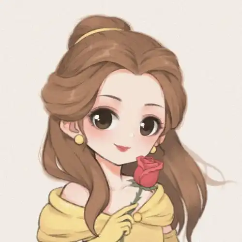 大触手绘q版迪士尼公主,乐佩一看就很调皮,贝儿仙女气十足