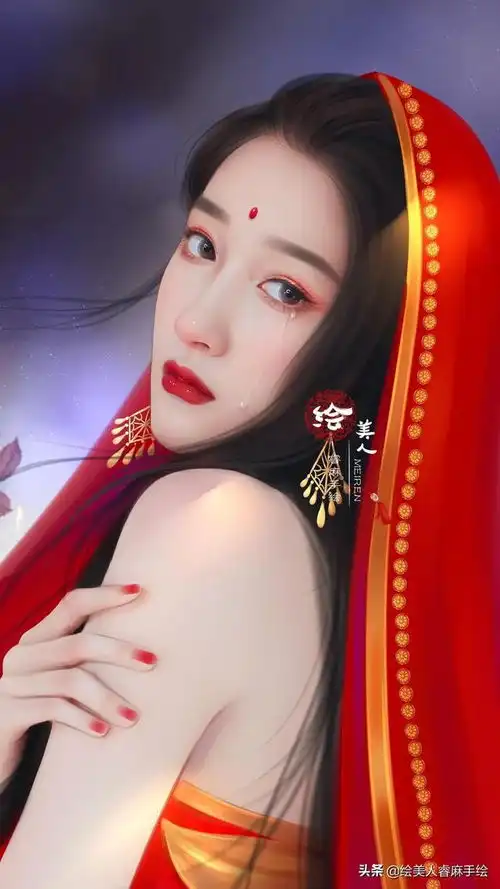 关晓彤异域风手绘