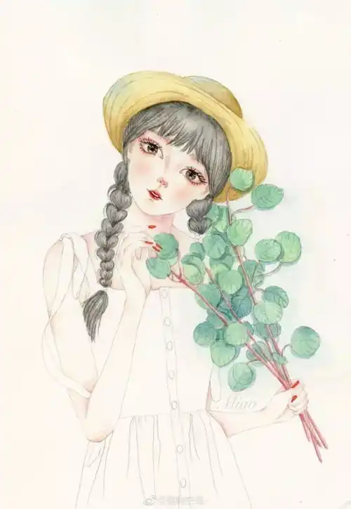 绘画教程水彩画文艺清新小仙女