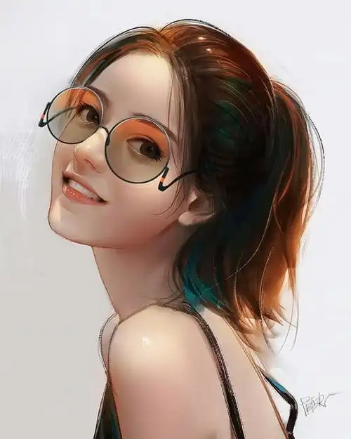 戴眼镜的小姐姐