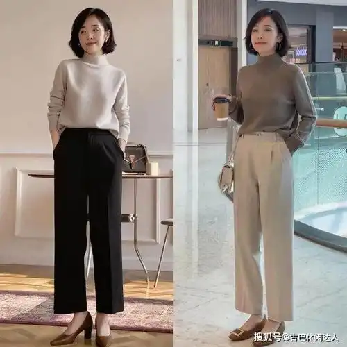 3040岁的女性多穿毛衣,搭配长裤,时髦又高级