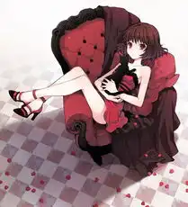 黑色高清女头像二次元