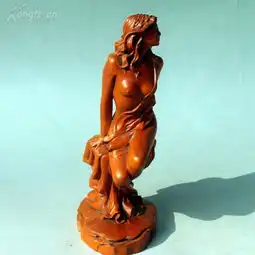黄杨木摆件美女菩萨佛像精品收藏