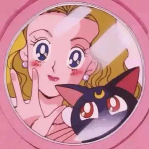 卡通红色头像女美少女战