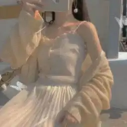 女生清新头像唯美侧脸