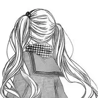 qq头像女生黑白色侧面卡