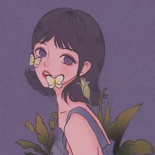 卡通头像女孩可爱呆萌白