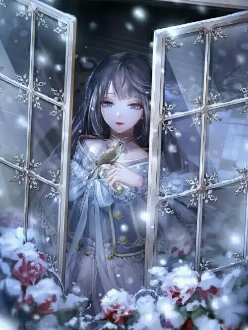 动漫女生头像我喜欢三月的风,四月的雨,不落的太阳和最好的你