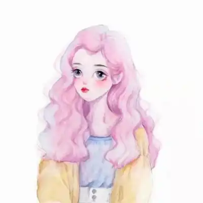 水彩头像女手绘人物头像高清图片
