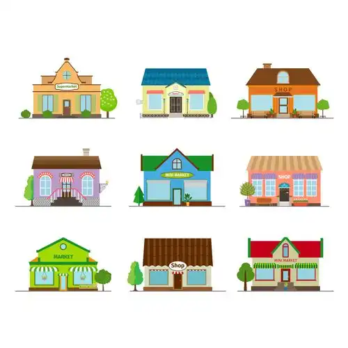 简约手绘创意高端卡通房屋矢量素材广告素材下载至来源处