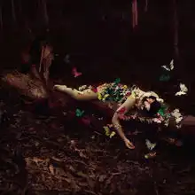 女摄影师自拍绝美森林起舞照