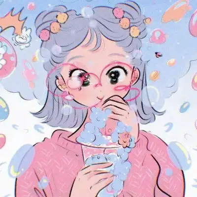 可爱卡通动画头像女生插