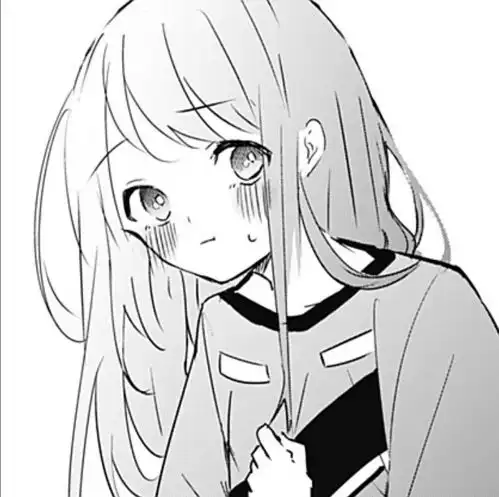日本漫画女头像黑白