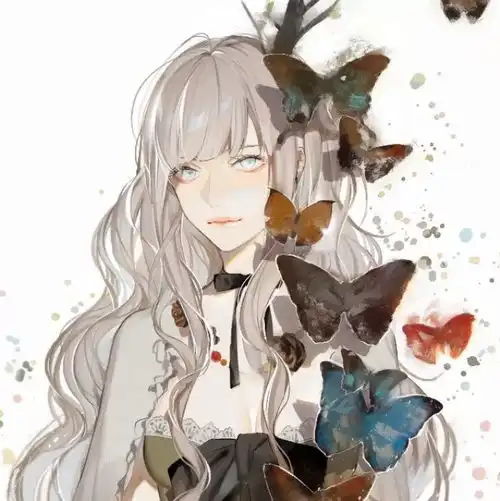 女生狼尾头像动漫女生