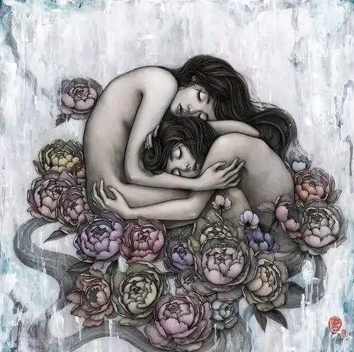插画头像女生简约气质女