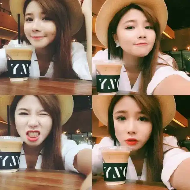 网红女生头像双人真容